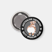 オーストラリアシェパードお尻ウィグラーズクラブレッドメルル マグネット (正面/裏面)