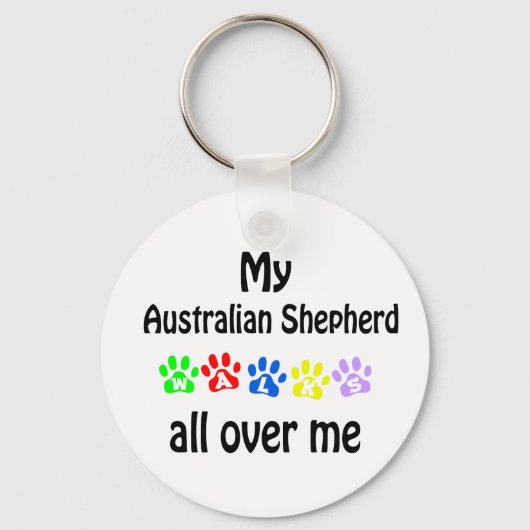 オーストラリアシェパードウォーズデザイン キーホルダー (正面)