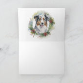 オーストラリアシェパードクリスマスリースフェスティバルカップ カード (内部)