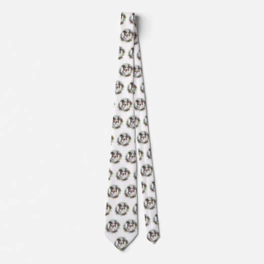 オーストラリアシェパードクリスマスリースフェスティバルカップ ネクタイ (正面)