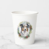 オーストラリアシェパードクリスマスリースフェスティバルカップ 紙コップ (裏面)