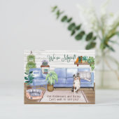 オーストラリアシェパードコージーニューホームムービング         案内ポストカード (スタンド正面)