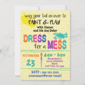 オーストラリアシェパードドッグおもしろいアート誕生日 招待状 (裏面)