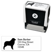 オーストラリアシェパードドッグシルエット差出人住所 セルフインキングスタンプ (インサイチュ)