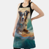 オーストラリアシェパードビーチ絵を描サーフィン エプロン (インサイチュ)