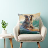 オーストラリアシェパードビーチ絵を描サーフィン クッション (椅子)