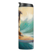 オーストラリアシェパードビーチ絵を描サーフィン タンブラー (回転右)