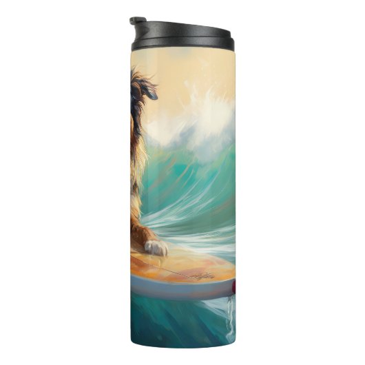 オーストラリアシェパードビーチ絵を描サーフィン タンブラー (回転右)