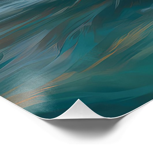 オーストラリアシェパードビーチ絵を描サーフィン ポスター (コーナー)