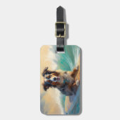 オーストラリアシェパードビーチ絵を描サーフィン ラゲッジタグ (正面縦)