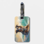 オーストラリアシェパードビーチ絵を描サーフィン ラゲッジタグ (裏面縦)