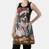 オーストラリアシェパードホリデーベーキングクリスマス エプロン (インサイチュ)