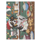 オーストラリアシェパードホリデーベーキングクリスマス テーブルクロス (正面)