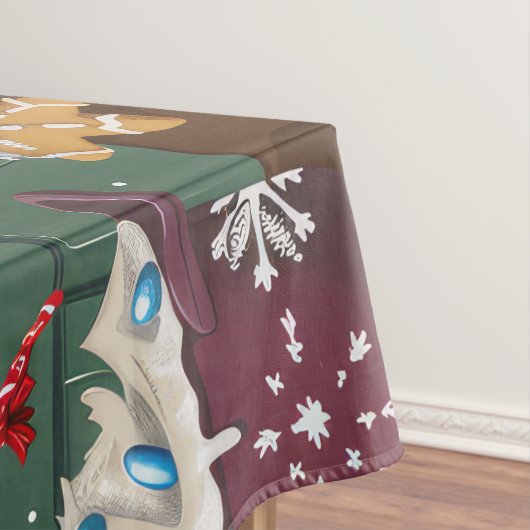 オーストラリアシェパードホリデーベーキングクリスマス テーブルクロス (インサイチュ)