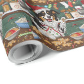 オーストラリアシェパードホリデーベーキングクリスマス ラッピングペーパー (ロールコーナー)