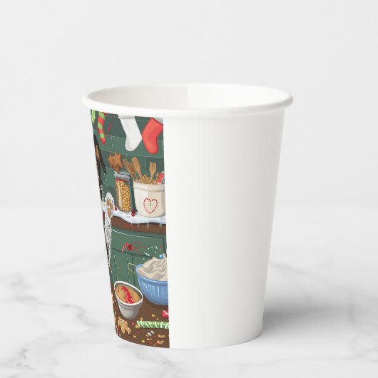 オーストラリアシェパードホリデーベーキングクリスマス 紙コップ (左)