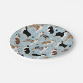 オーストラリアシェパードボーンズ&ポーズ紙プレート ペーパープレート (アングル)