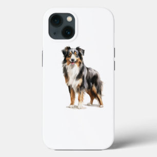 オーストラリアシェパード水彩画プリントオーストラリアSh iPhone 13ケース