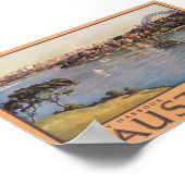 オーストラリアシドニーハーバーブリッジヴィンテージトラベル ポスター (角)