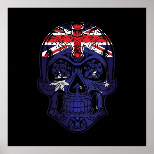 オーストラリアスカルバラ国旗 ポスター (正面)