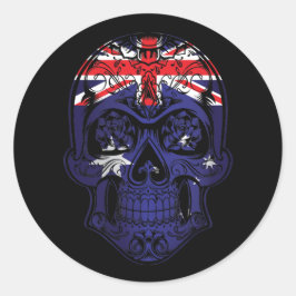 オーストラリアスカルバラ国旗 ラウンドシール