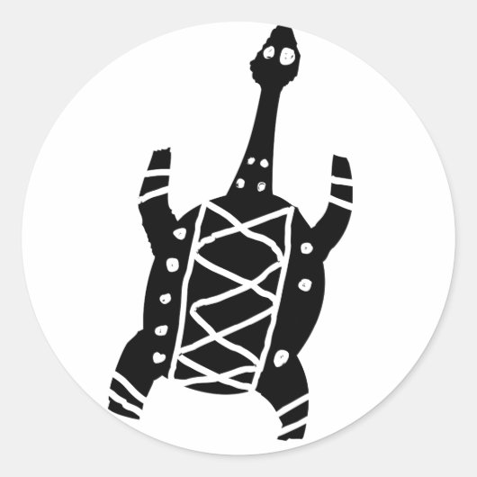 オーストラリアスケッチ(アボリジヌ) ラウンドシール (正面)