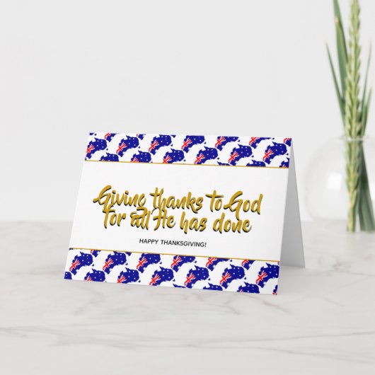 オーストラリアスタイリッシュ与えの感謝祭感謝してい式 シーズンカード (正面)