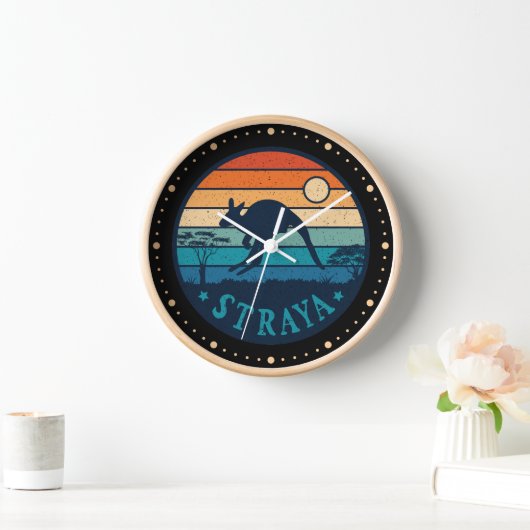 オーストラリアストラヤレトロヴィンテージカンガルーオオーストラリア 壁時計 (ホーム)