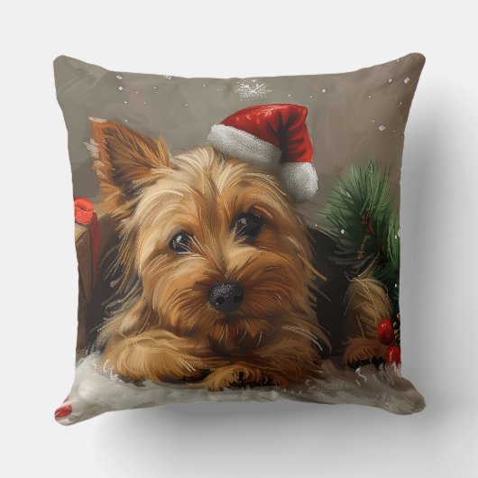 オーストラリアテリアドッグクリスマスフェスティバル クッション (裏面)
