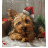 オーストラリアテリアドッグクリスマスフェスティバル シャワーカーテン (正面)