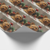 オーストラリアテリアドッグクリスマスフェスティバル ラッピングペーパー (角)