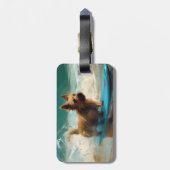 オーストラリアテリアビーチ絵画サーフィン ラゲッジタグ (裏面縦)