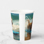 オーストラリアテリアビーチ絵画サーフィン 紙コップ (右)