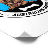 オーストラリアテリアピーキングイラストレーションバッジ ポスター (角)