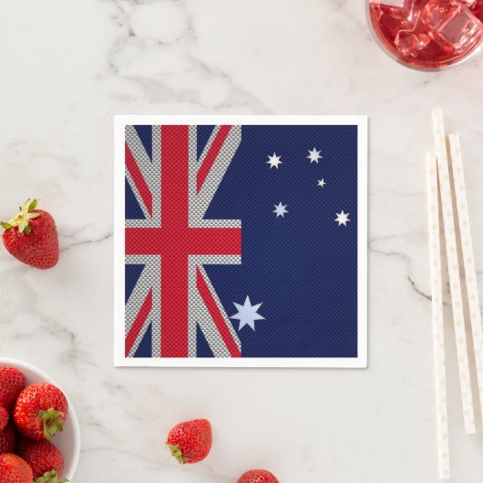 オーストラリアデザインカーボンファイバークロムスタイル スタンダードカクテルナプキン (インサイチュ)