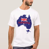 オーストラリアデーの旗の地図 Tシャツ (正面)