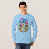 オーストラリアデー ユニティ・野生動物 長袖Tシャツ Tシャツ (正面フル)