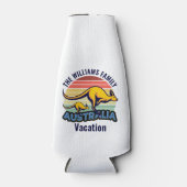 オーストラリアトリップキュートカンガルーサンセットカスタム ボトルクーラー (正面)