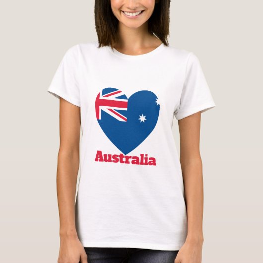 オーストラリアハート国旗 Tシャツ (正面)
