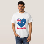 オーストラリアハート国旗Tシャツ Tシャツ (正面フル)