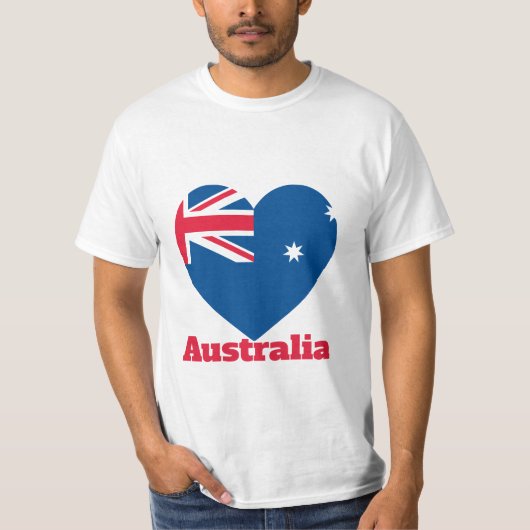 オーストラリアハート国旗Tシャツ Tシャツ (正面)