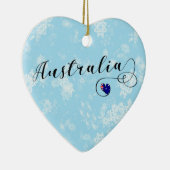 オーストラリアハート、クリスマスツリーオーナメント セラミックオーナメント (右)