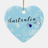 オーストラリアハート、クリスマスツリーオーナメント セラミックオーナメント (裏面)