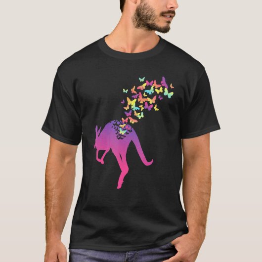 オーストラリアバタフライ動物愛好家ガールズガールズウーマンカンガ Tシャツ (正面)