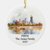 オーストラリアパーソナライズされたのパースオーナメント セラミックオーナメント (正面)