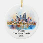 オーストラリアパーソナライズされたのパースオーナメント セラミックオーナメント (正面)