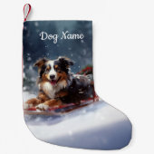 オーストラリアパーソナライズされたの羊飼いのクリスマス スモールクリスマスストッキング (正面)