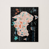 オーストラリアパーソナライズされた地図ジグソーパズル子供へ ジグソーパズル (縦)