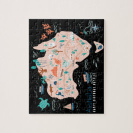 オーストラリアパーソナライズされた地図ジグソーパズル子供へ ジグソーパズル