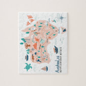 オーストラリアパーソナライズされた地図ジグソーパズル子供へ ジグソーパズル (縦)